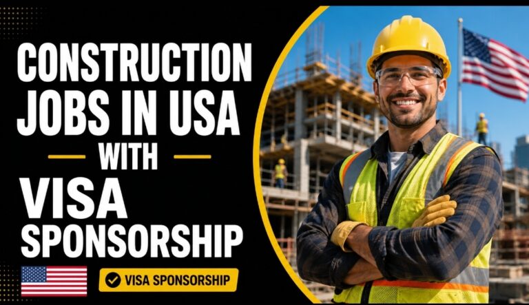 Construction jobs in USA with Visa Sponsorship