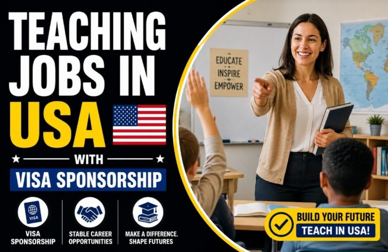 Teaching Jobs In USA With Visa Sponsorship