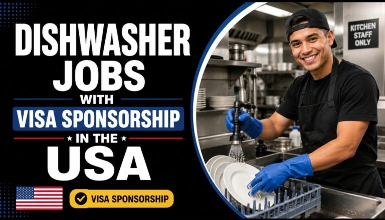 Dishwasher job in USA with Visa Sponsorship